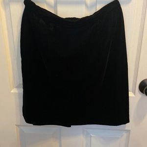 Black Velour blazer and skirt